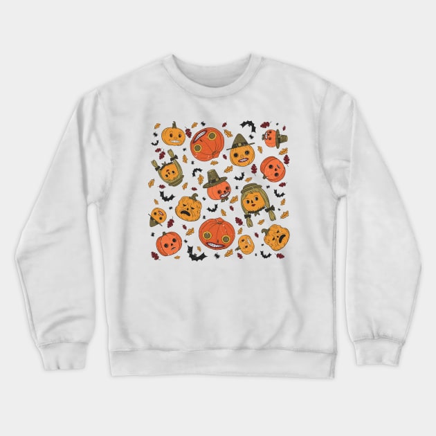 Over the Garden Wall Halloween Pattern Crewneck Sweatshirt by RetroPandora